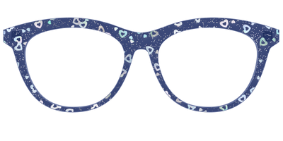 The Denim Heart Glitter Crystal - Front Top Thumbnail - Pair Eyewear