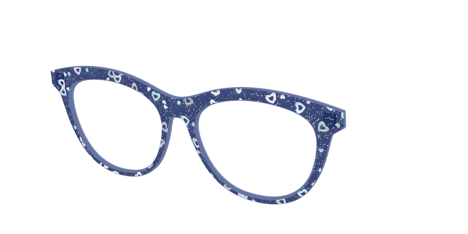 The Denim Heart Glitter Crystal - Angle Top Image - Pair Eyewear