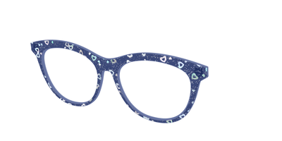 The Denim Heart Glitter Crystal - Angle Top Thumbnail - Pair Eyewear