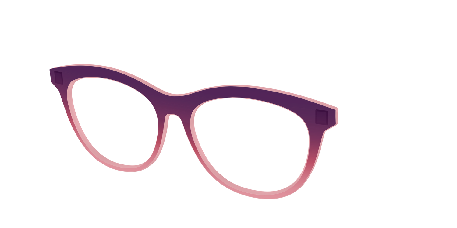 The Desert To Dusk Gradient Crystal - Angle Top Image - Pair Eyewear