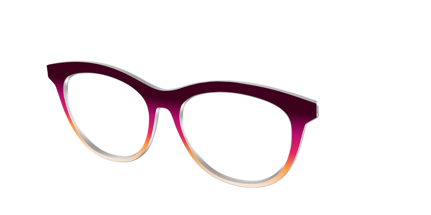 The Ember Gradient - Angle Top Image - Pair Eyewear