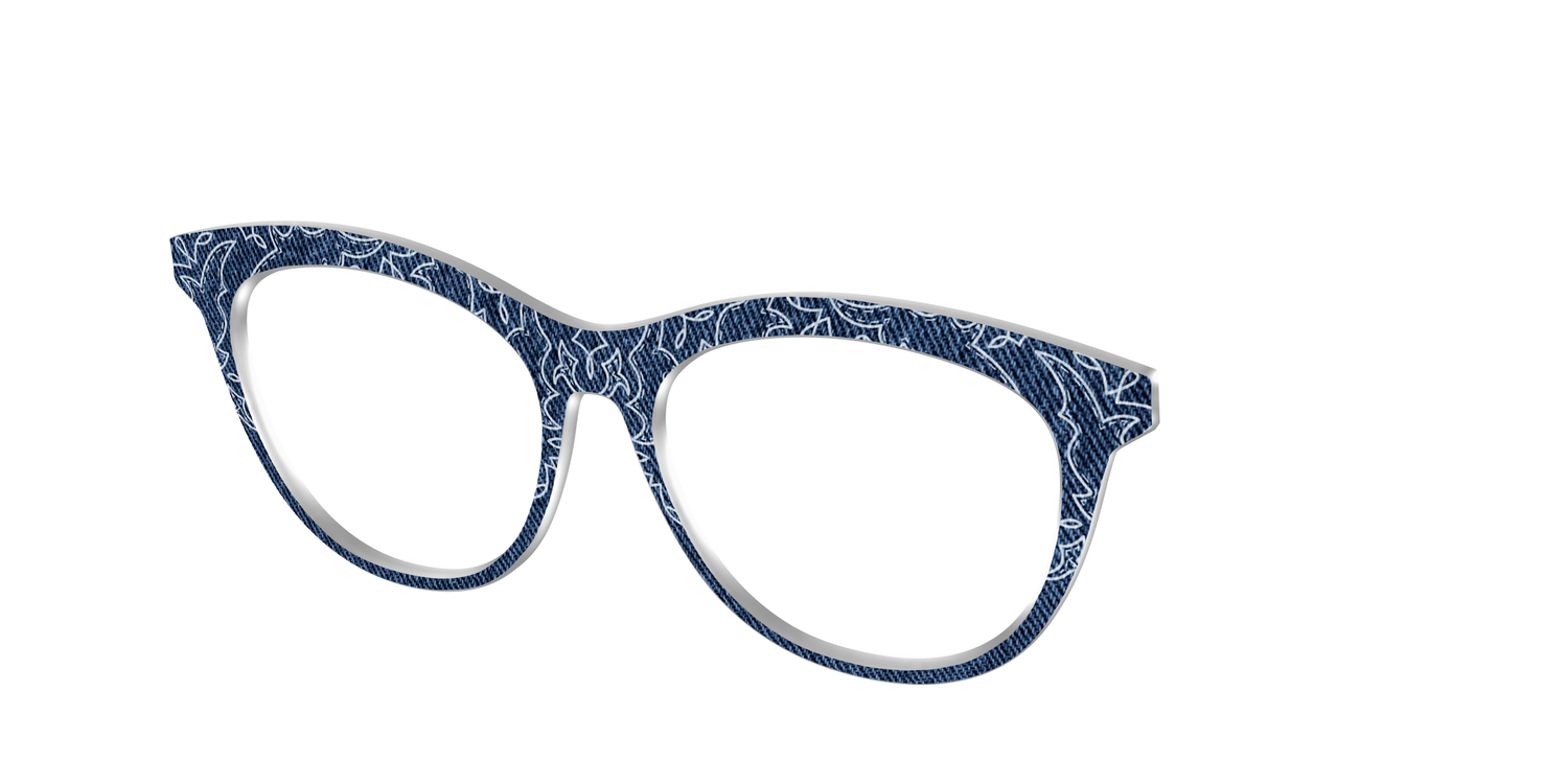 The Embroidered Indigo - Angle Top Image - Pair Eyewear