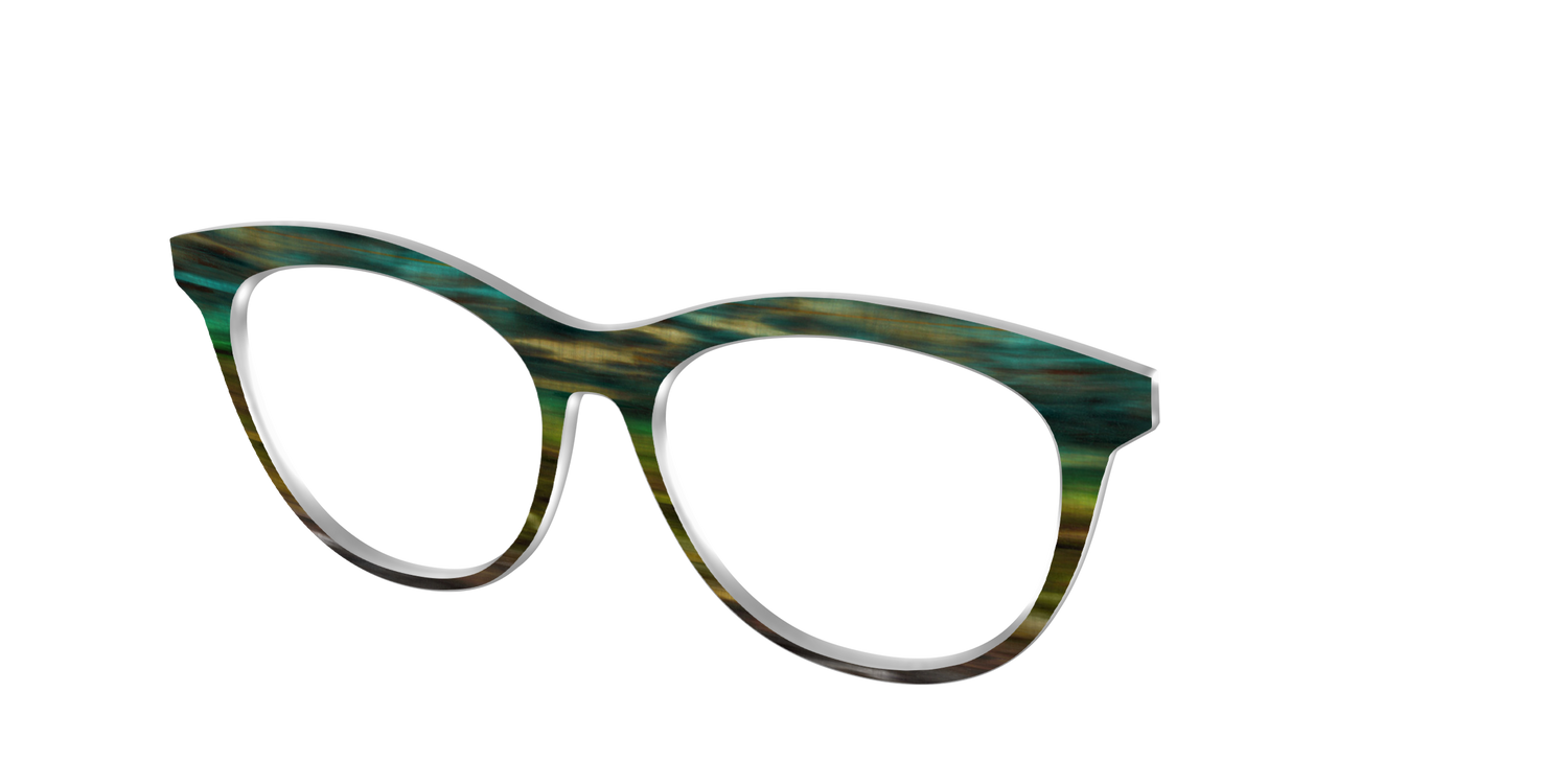 The Emerald Gradient Horn - Angle Top Image - Pair Eyewear