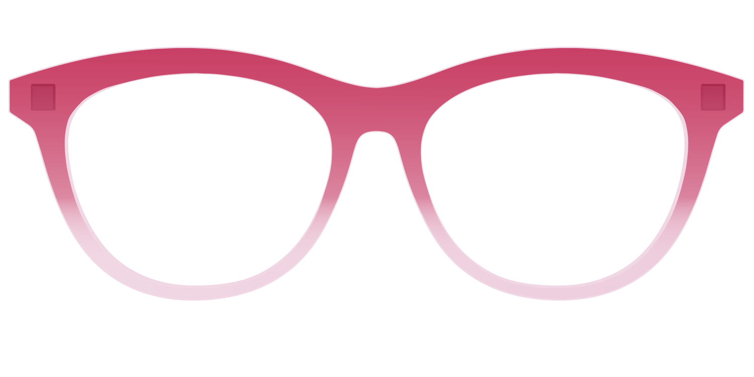 The Flamingo to Blush Gradient Crystal - Front Top Image - Pair Eyewear