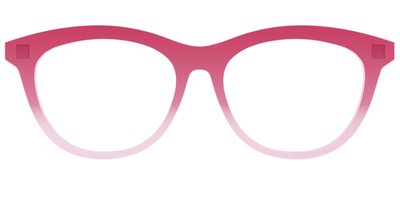The Flamingo to Blush Gradient Crystal - Front Top Thumbnail - Pair Eyewear