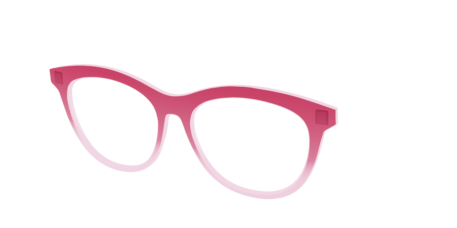 The Flamingo to Blush Gradient Crystal - Angle Top Image - Pair Eyewear