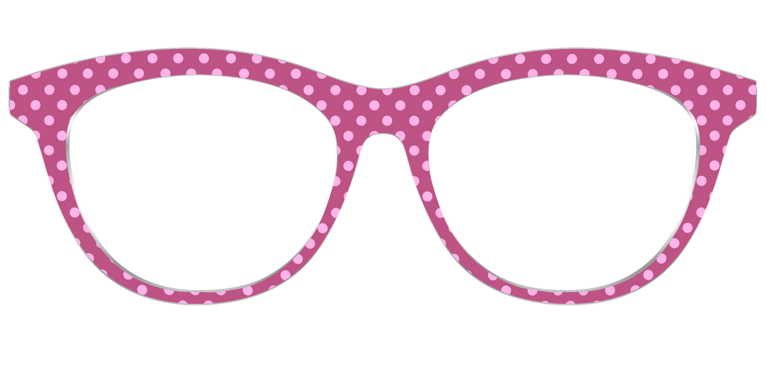 The Fuchsia Polka Dots - Front Top Image - Pair Eyewear