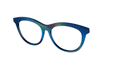 The Gleaming Blue Triangles - Angle Top Thumbnail - Pair Eyewear