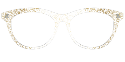 The Golden Flair Glitter Crystal with Gold Foil - Front Top Thumbnail - Pair Eyewear