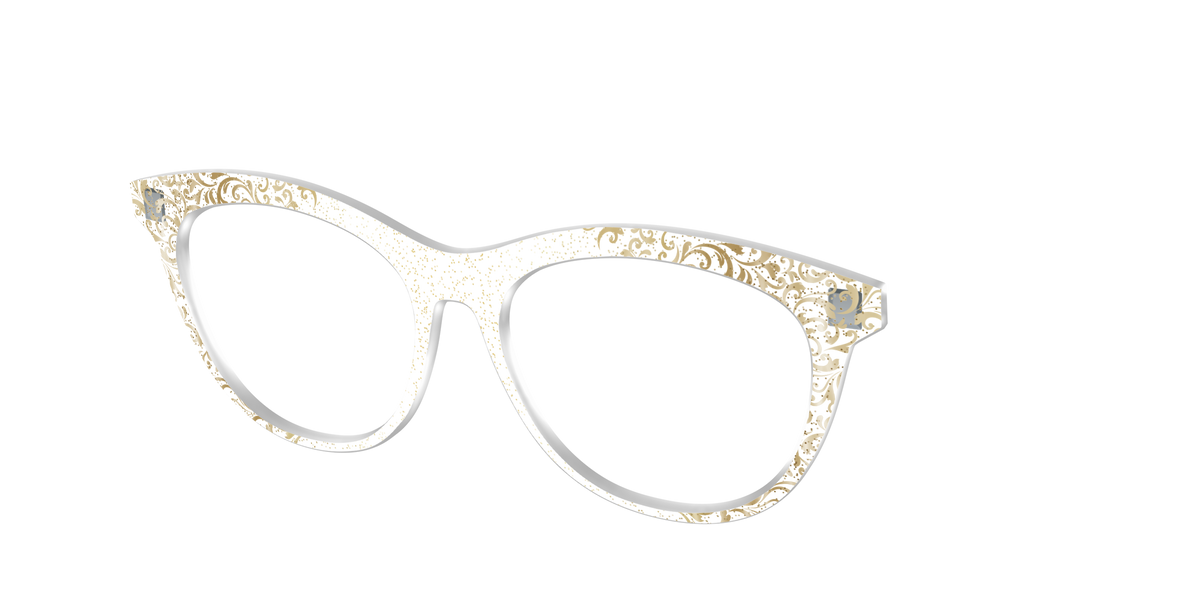 The Golden Flair Glitter Crystal with Gold Foil - Angle Top Image - Pair Eyewear