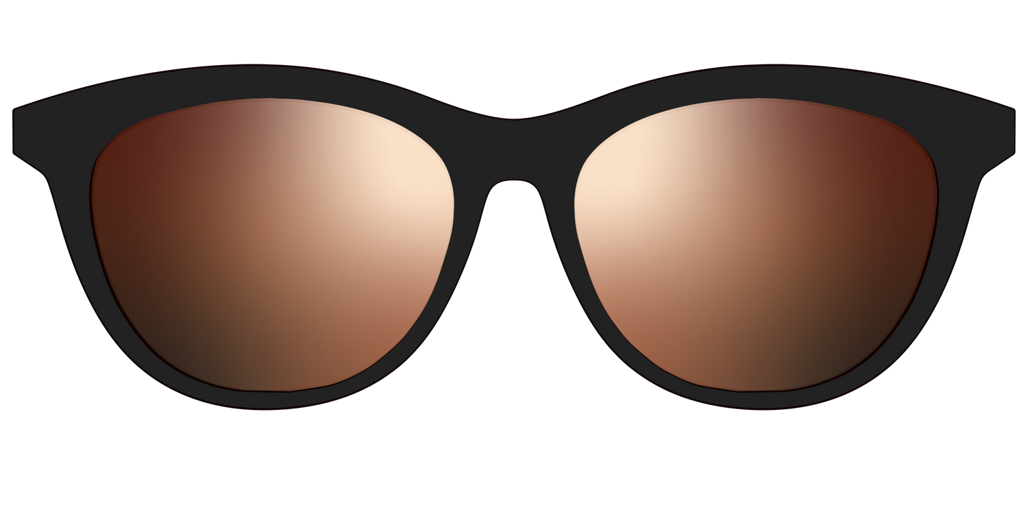 The Polarized Gold Reflective Sun Top - Front Top Image - Pair Eyewear