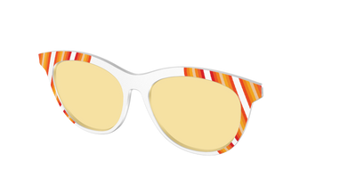 The Groovy Stripes with Citrine Yellow Lens - Angle Top Thumbnail - Pair Eyewear