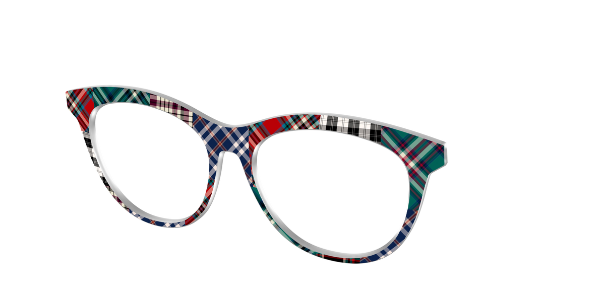 The Grunge Plaid Print Mix - Angle Top Image - Pair Eyewear