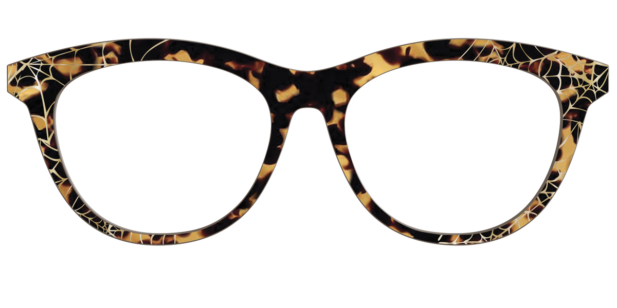 The Haunted Tortoise with Gold Foil Webs - Front Top Image - Pair Eyewear