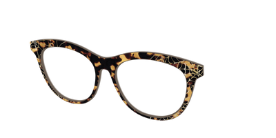 The Haunted Tortoise with Gold Foil Webs - Angle Top Thumbnail - Pair Eyewear