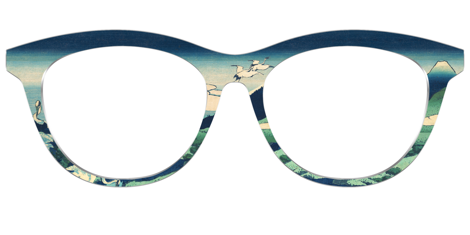 Hokusai View of Mount Fuji - Front Top Image - Pair Eyewear