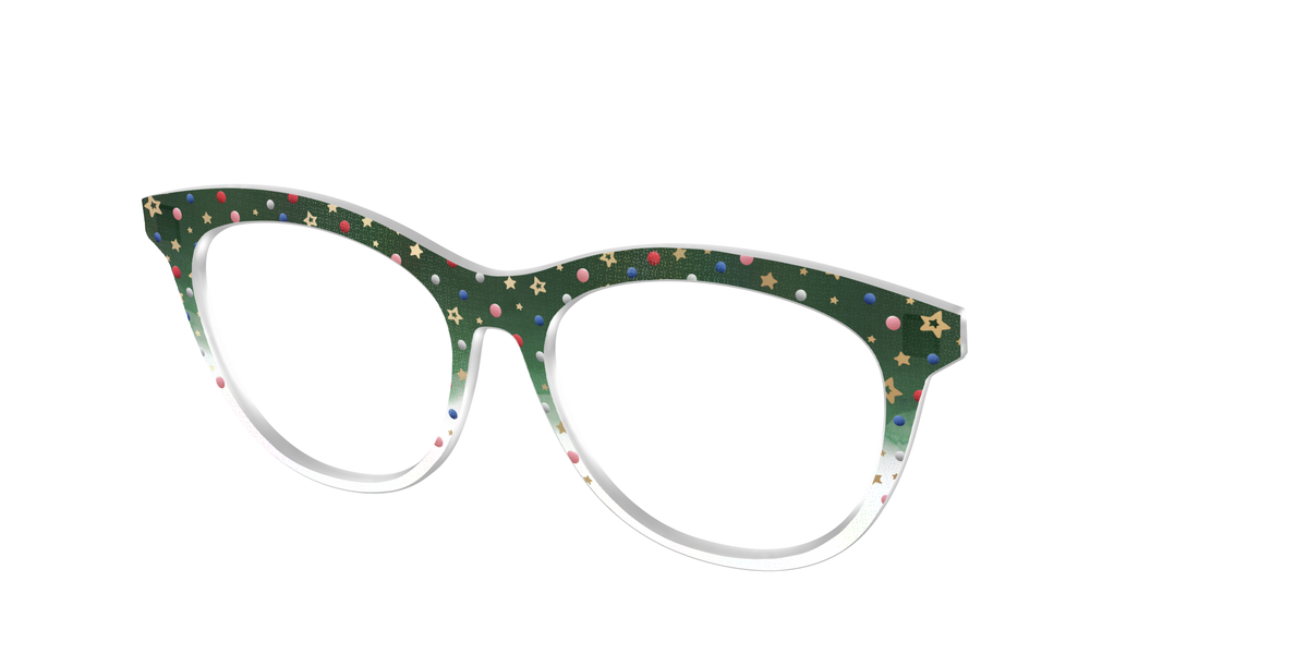 The Holiday Bauble with Foil Crystal - Angle Top Image - Pair Eyewear
