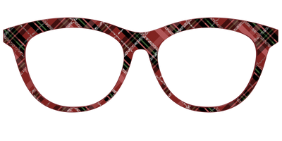 The Holly Plaid with Glitter - Front Top Thumbnail - Pair Eyewear
