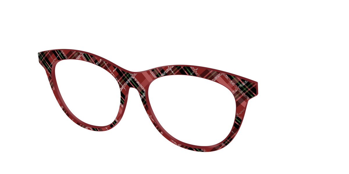 The Holly Plaid with Glitter - Angle Top Image - Pair Eyewear