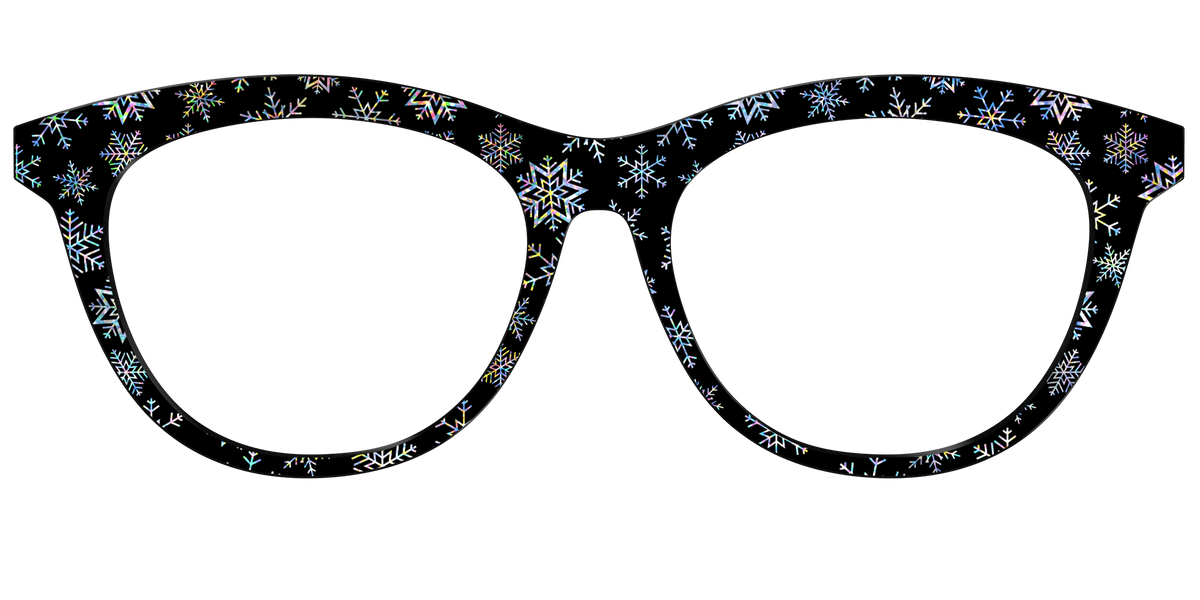 The Holographic Snowflakes - Front Top Image - Pair Eyewear