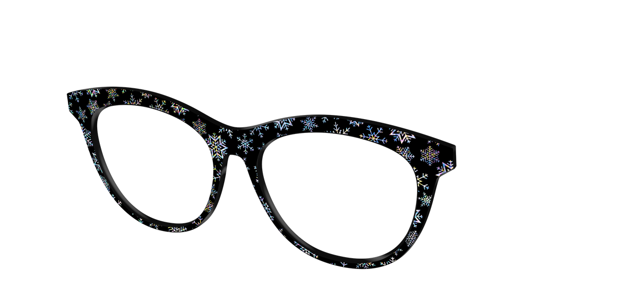 The Holographic Snowflakes - Angle Top Image - Pair Eyewear