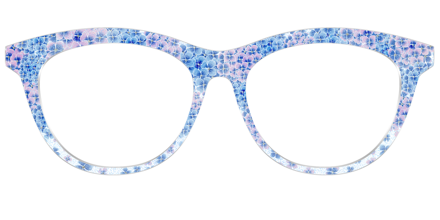 The Hydrangea Confetti Crystal with Gold Foil - Front Top Image - Pair Eyewear