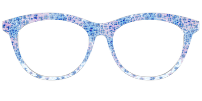 The Hydrangea Confetti Crystal with Gold Foil - Front Top Thumbnail - Pair Eyewear