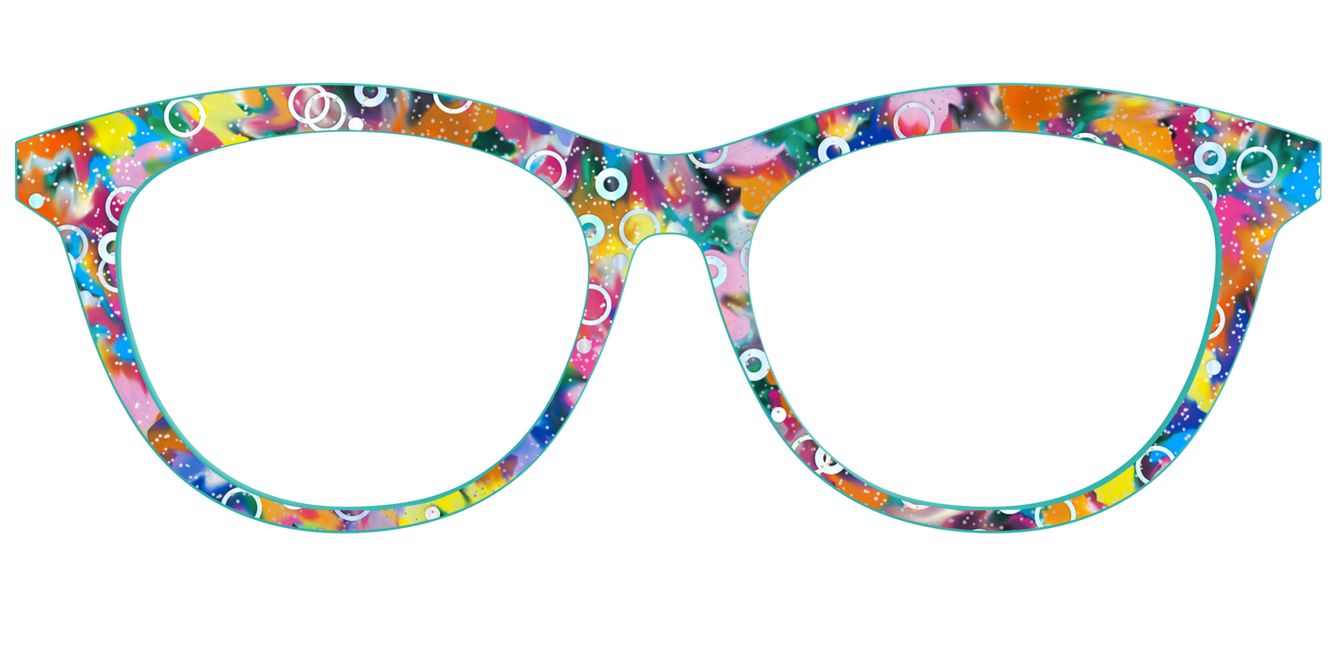 The Imaginative Tortoise with Bubble Glitter - Front Top Image - Pair Eyewear