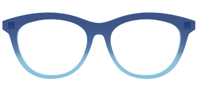 The Indigo to Sky Blue Gradient Crystal - Front Top Thumbnail - Pair Eyewear