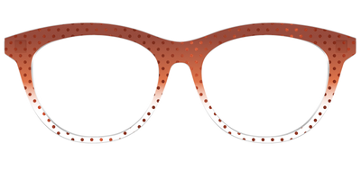 The Inferno Orange Gradient Crystal Polka Dots - Front Top Thumbnail - Pair Eyewear