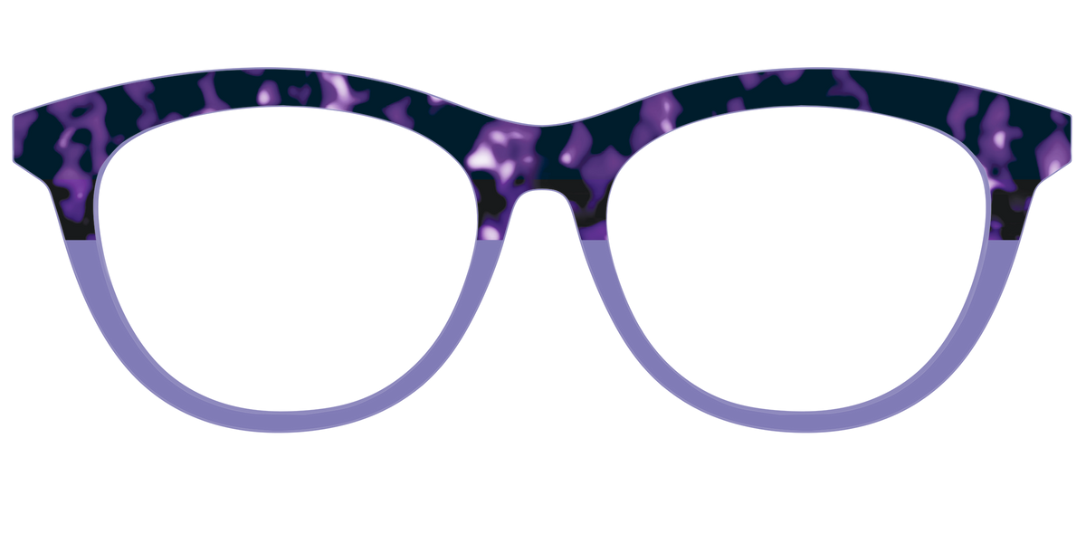 The Iris Tortoise Crystal Split - Front Top Image - Pair Eyewear