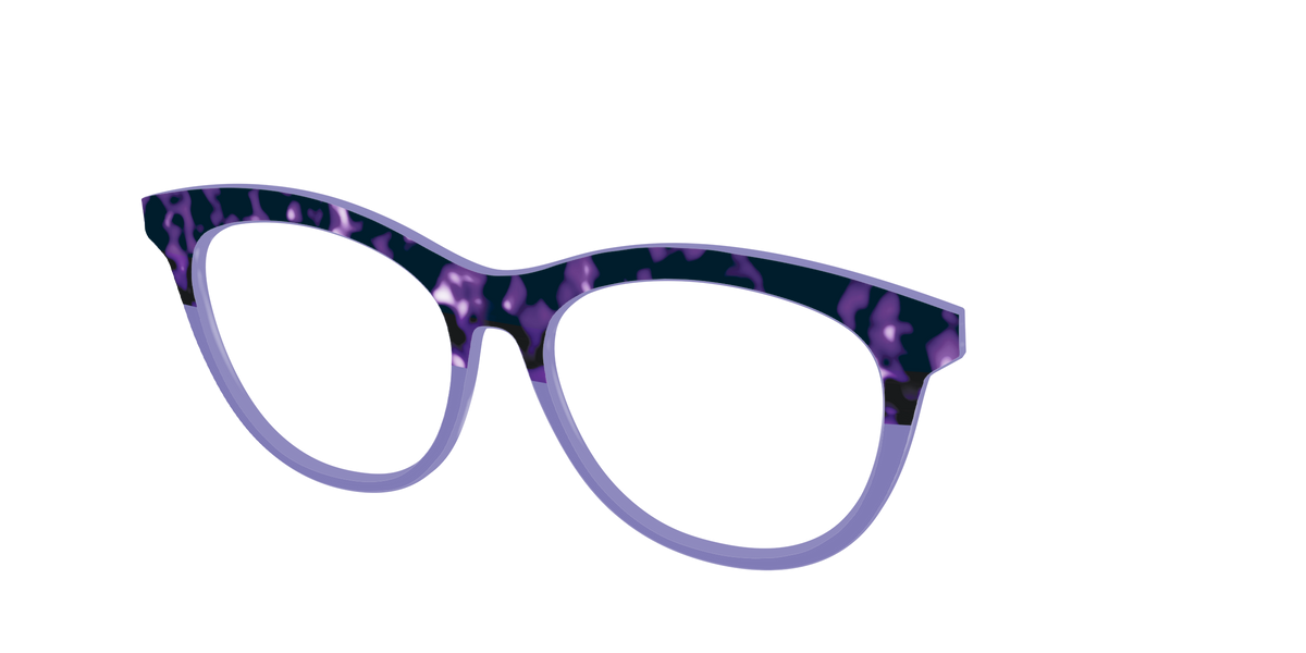 The Iris Tortoise Crystal Split - Angle Top Image - Pair Eyewear