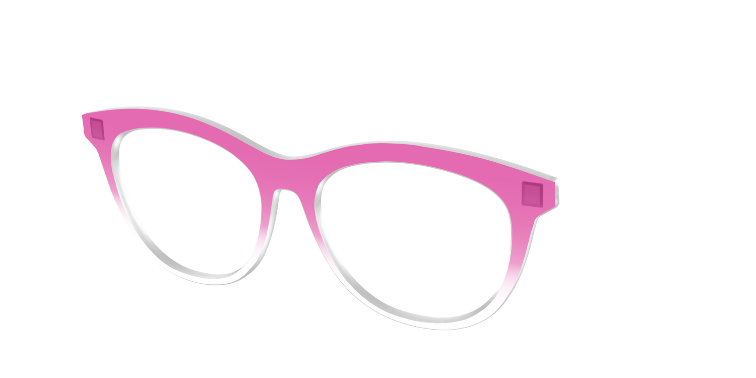 The Magenta Gradient Crystal - Angle Top Image - Pair Eyewear
