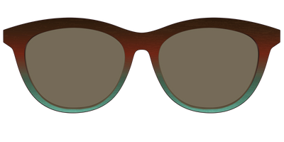 The Polarized Mahogany to Juniper Woodgrain Sun Top - Front Top Thumbnail - Pair Eyewear