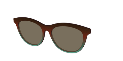 The Polarized Mahogany to Juniper Woodgrain Sun Top - Angle Top Thumbnail - Pair Eyewear