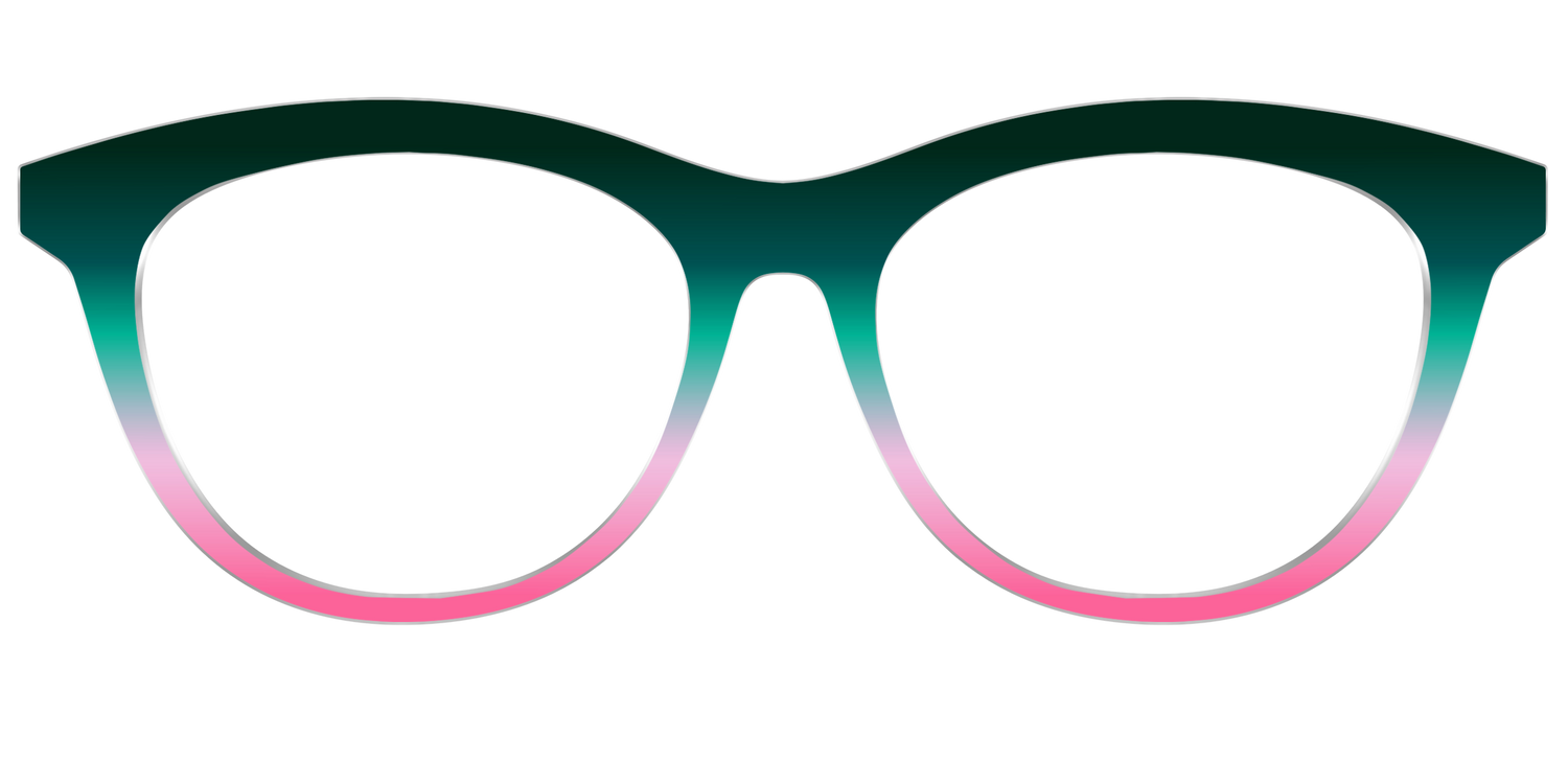 The Malachite to Peony Gradient - Front Top Image - Pair Eyewear