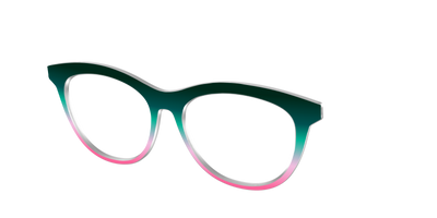 The Malachite to Peony Gradient - Angle Top Thumbnail - Pair Eyewear