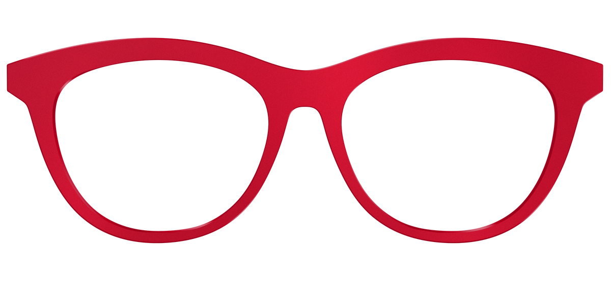 The Matte Red - Front Top Image - Pair Eyewear
