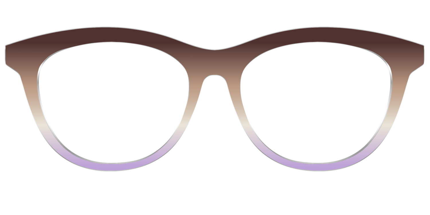 The Mocha to Light Lavender Gradient - Front Top Image - Pair Eyewear
