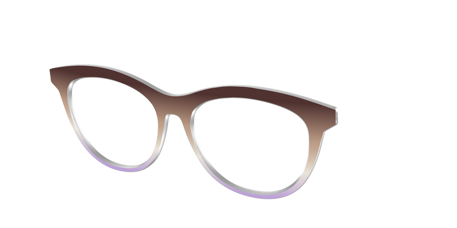 The Mocha to Light Lavender Gradient - Angle Top Image - Pair Eyewear