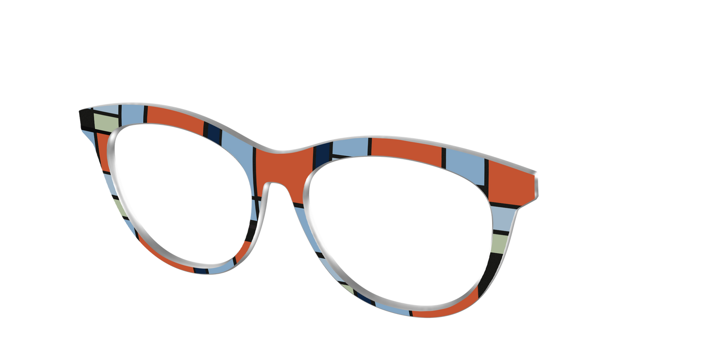 Mondrian Composition - Angle Top Image - Pair Eyewear
