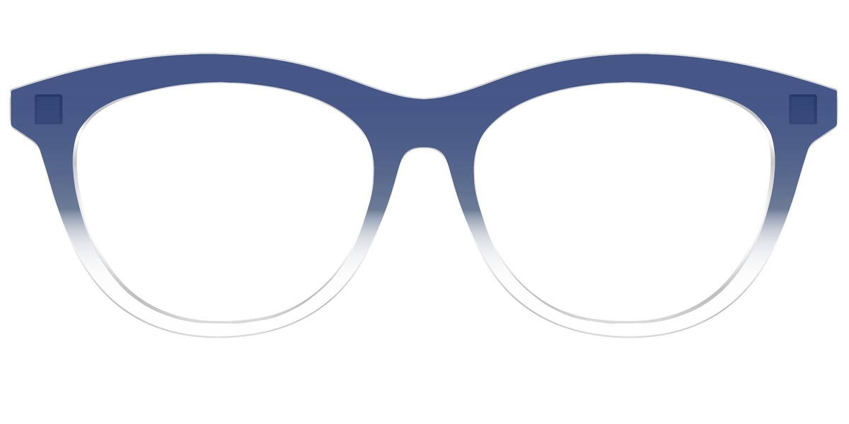 The Navy Gradient Crystal - Front Top Image - Pair Eyewear