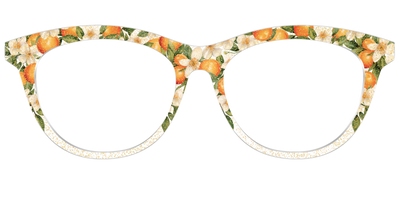 The Orange Blossom Glitter Crystal - Front Top Thumbnail - Pair Eyewear