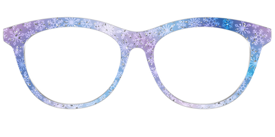 The Pastel Snowflake with Iridescent Glitter - Front Top Thumbnail - Pair Eyewear