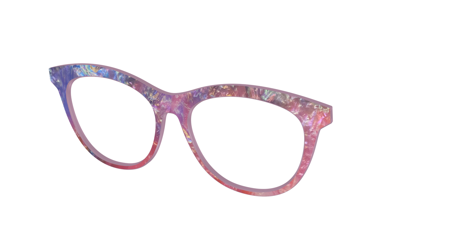 The Pink Nebulous Pearl - Angle Top Image - Pair Eyewear