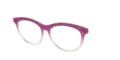 The Pink Ombre Gold Foil Crystal - Angle Top Thumbnail - Pair Eyewear