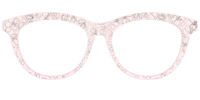 The Pink Shimmer Petals with Silver Foil - Front Top Thumbnail - Pair Eyewear
