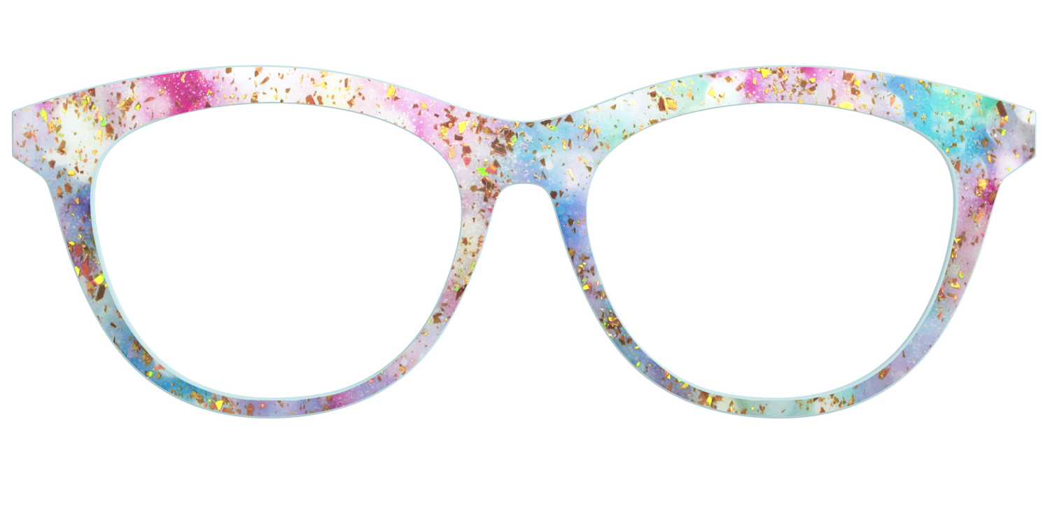 The Pixie Bokeh with Gold Flakes - Front Top Image - Pair Eyewear