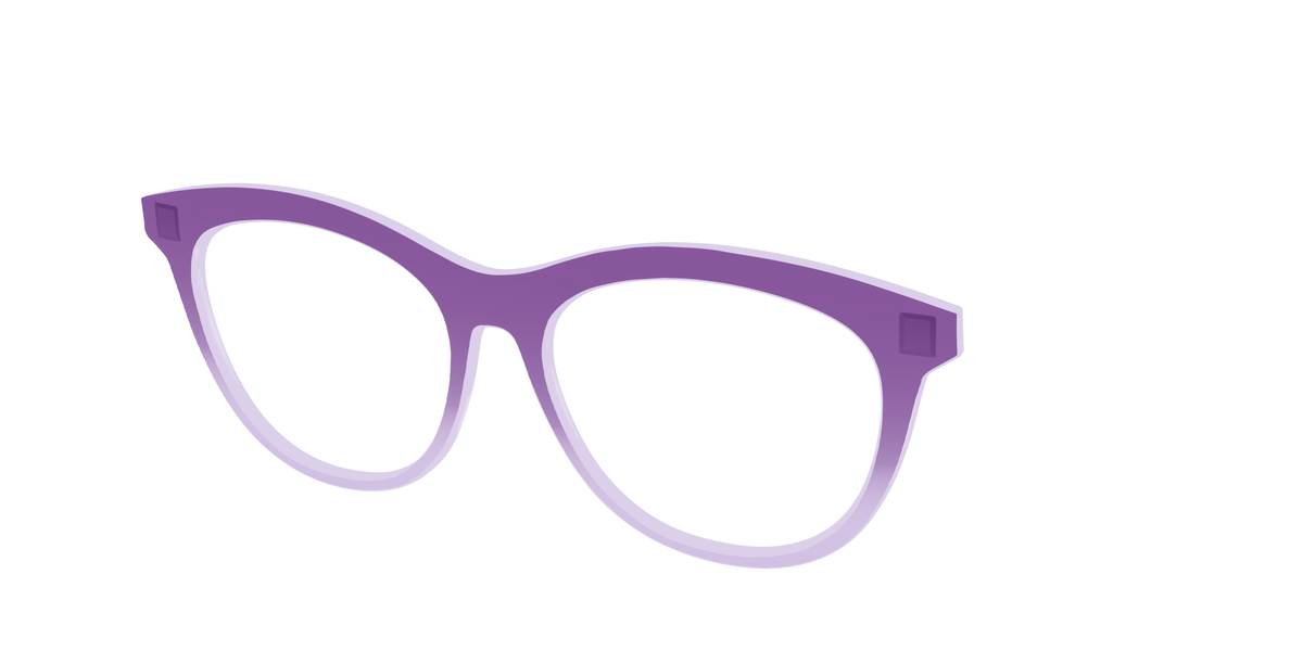 The Plum to Lilac Gradient Crystal - Angle Top Image - Pair Eyewear