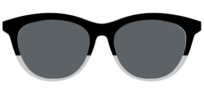 The Polarized Black to Gray Crystal Split Sun Top - Front Top Thumbnail - Pair Eyewear